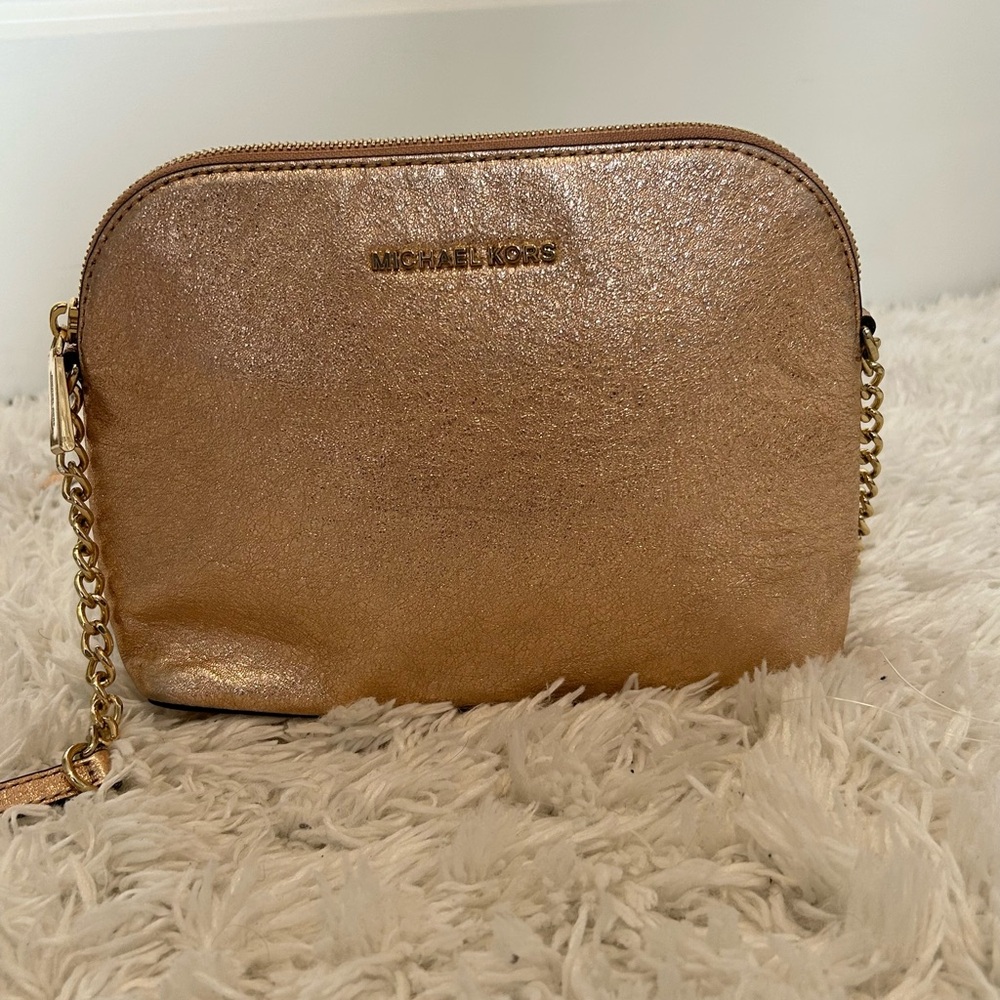 Michael Kors Gold Crossbody Bag